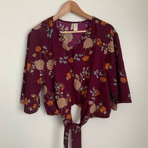 Beautiful floral Japna crop top
